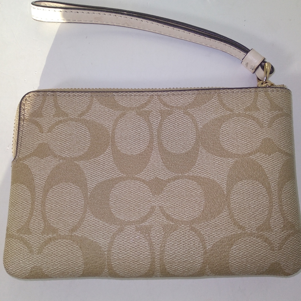Coach Signature Leather Canvas Light Khaki Mini Rowan File Crossbody Bag Set - Picture 13 of 16